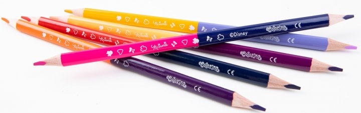 Олівці кольорові Colorino Duo Colors Minnie, двосторонні, з точилкою, 12 шт., 24 кольори (89854PTR) - фото 2