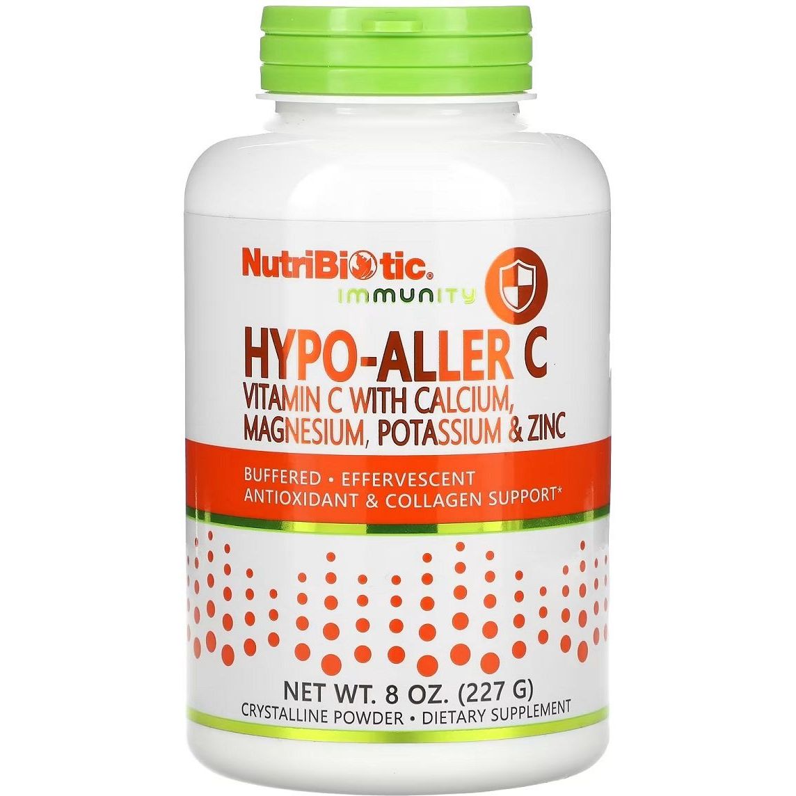 Вітамін C з кальцієм, магнієм, калієм та цинком NutriBiotic Immunity Hypo-Aller C 227 г - фото 1