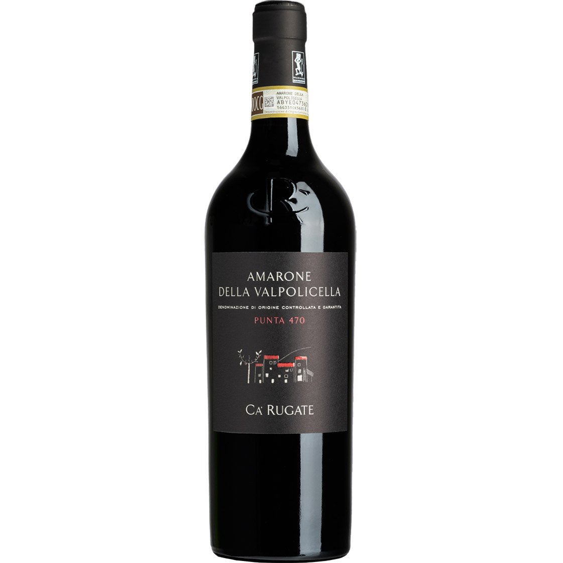 Вино Ca' Rugate Amarone della Valpolicella Punta 470 DOCG 2019 червоне сухе 0.75 л - фото 1