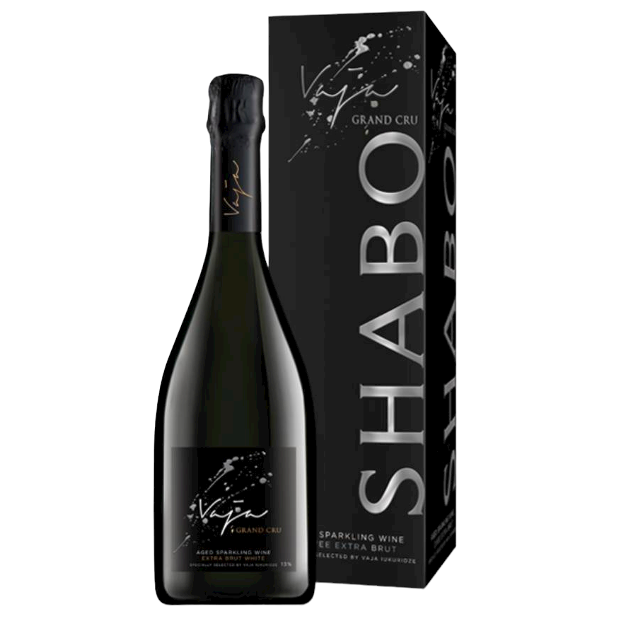 Вино ігристе Shabo Vaja Grand Cru, біле, екстра брют, подарункова упаковка, 13%, 0,75 л - фото 1