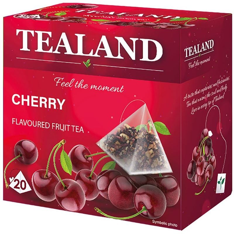 Чай фруктовый Tealand Cherry, вишня, в пирамидках, 40 г - фото 1