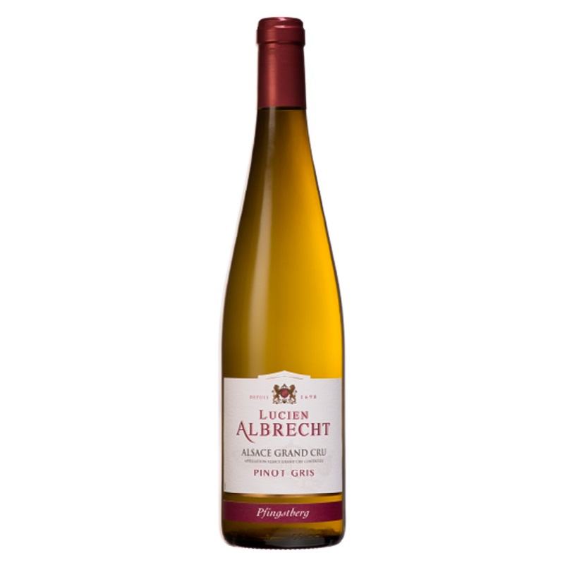 Вино Lucien Albrecht Pinot Gris Grand Cru Pfingstberg, біле, напівсолодке, 14%, 0,75 л - фото 1