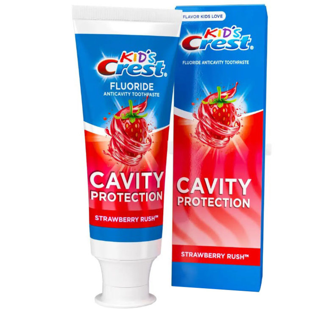 Детская зубная паста с ароматом клубники Crest Kid's Cavity Protection Anticavity Strawberry Rush 119 г (BT4496) - фото 1