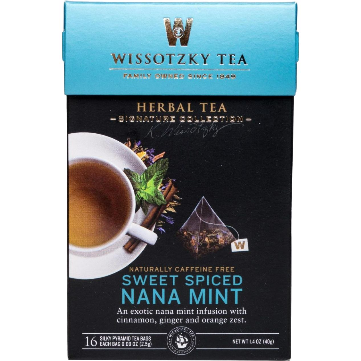Чай травяной Wissotzky Tea Мята сладко-пряная, 40 г (16 шт. по 2,5 г) (568741) - фото 1