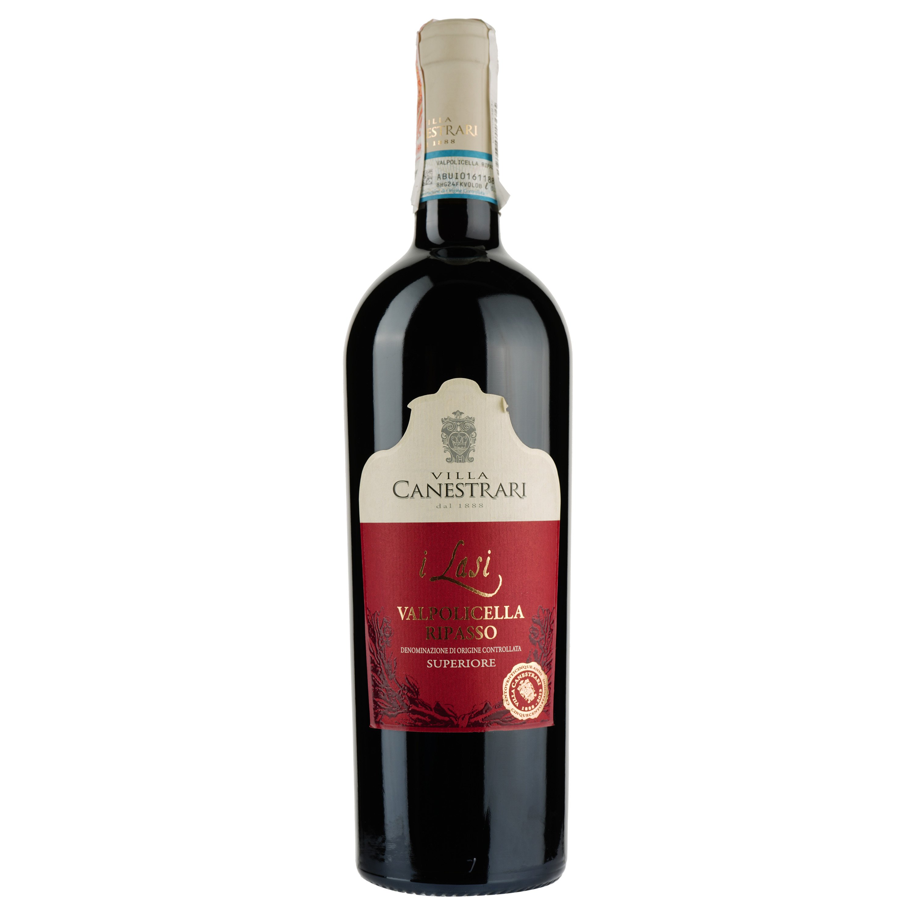 Вино Villa Canestrari Valpolicella Ripasso DOC Superiore I Lasi, красное, сухое, 0,75 л - фото 1