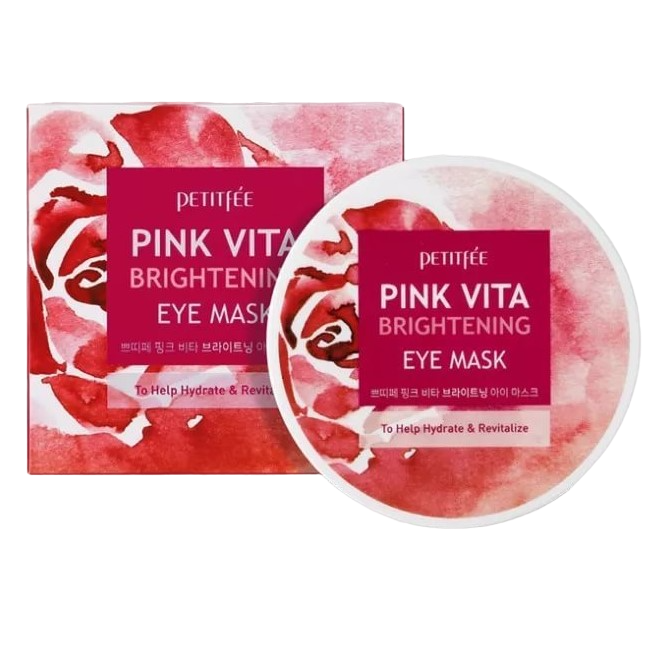 Тканевые патчи для глаз Petitfee Pink Vita Brightening Eye Mask Осветление, 60 шт. - фото 1