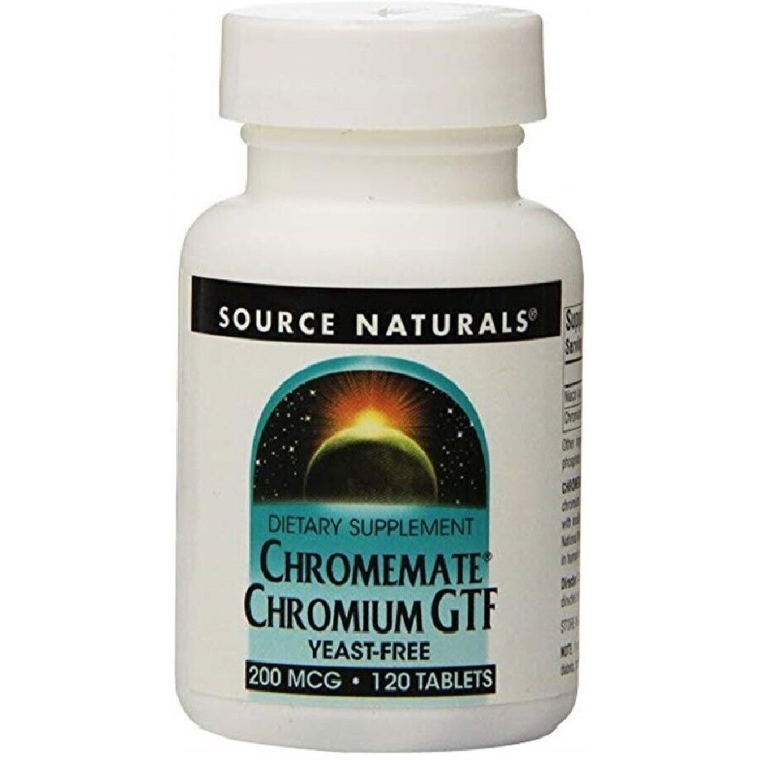 Хром Source Naturals ChromeMate GTF 200 мкг 120 таблеток - фото 1