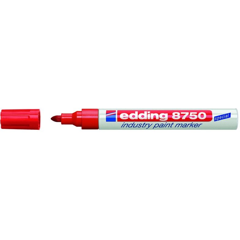 Лаковий маркер Edding Industry Paint конусоподібний 2-4 мм червоний (e-8750/02) - фото 1