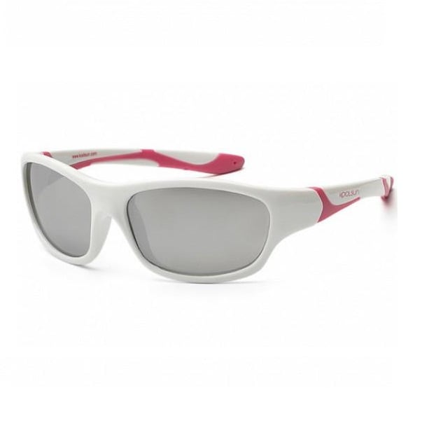 Детские солнцезащитные очки Koolsun Sport, 6-12 лет, белый с розовым (KS-SPWHCA006) - фото 1