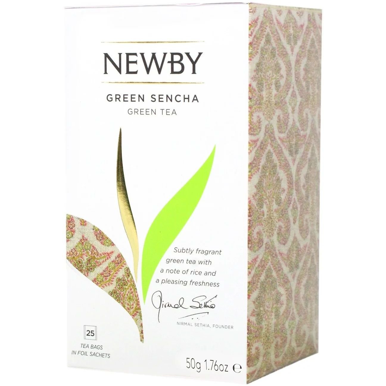 Чай зелений Newby Зелена Сенча, 25 пакетиків (93905) - фото 1
