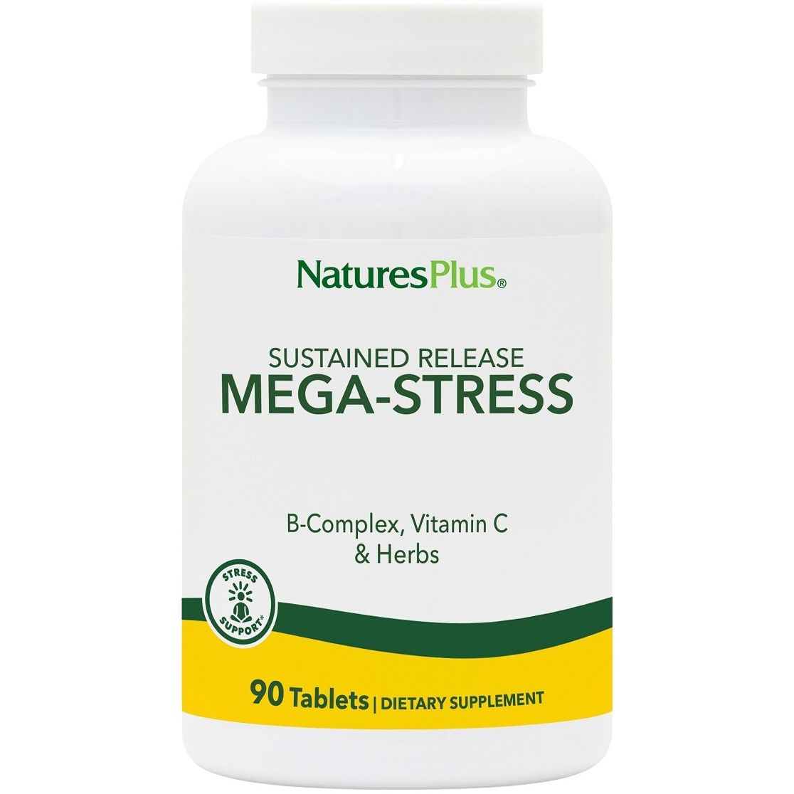 Комплекс Nature's Plus Mega-Stress супер сильный от стресса 90 таблеток (NTP1261) - фото 1