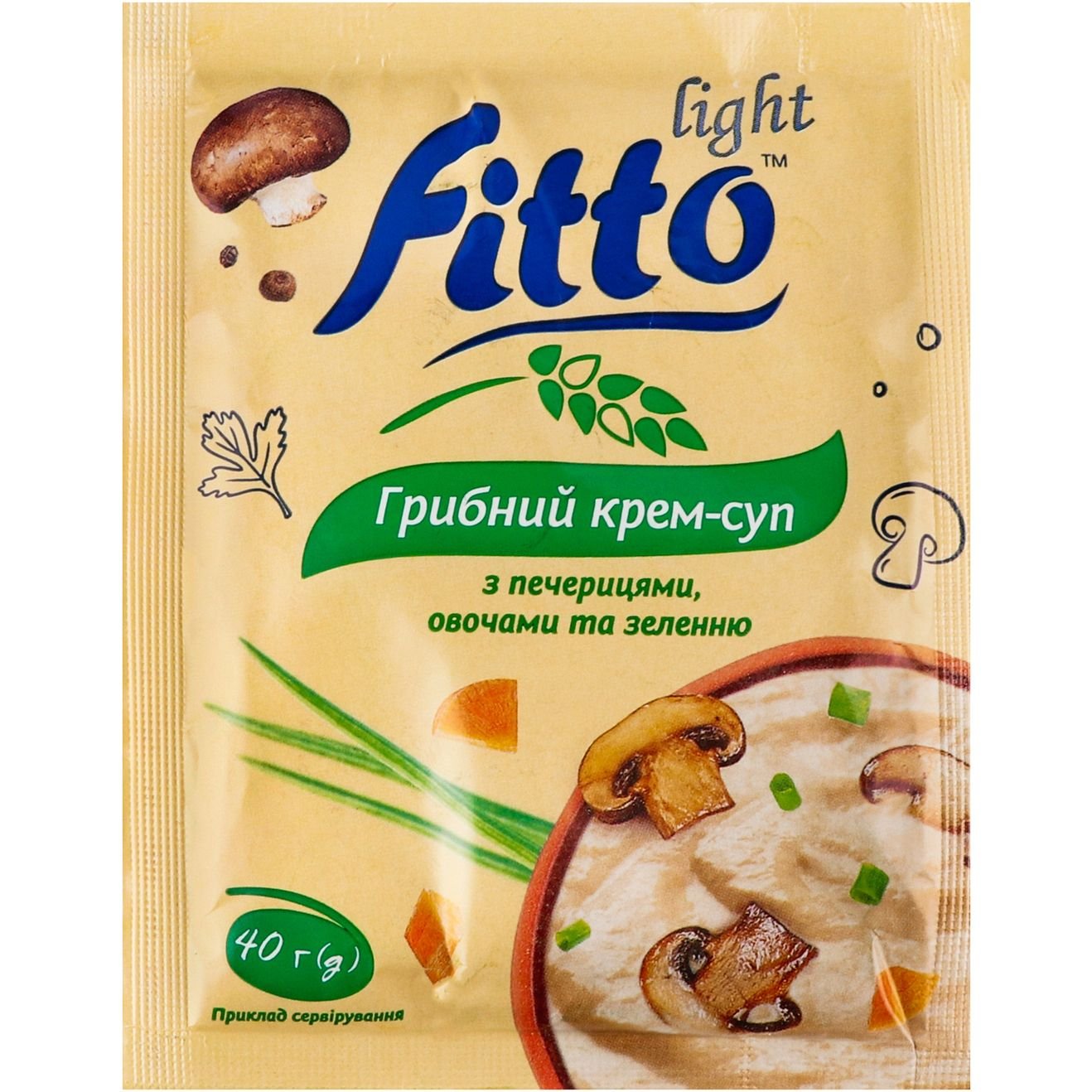 Крем-суп Fitto light Грибний з овочами 40 г (915338) - фото 1