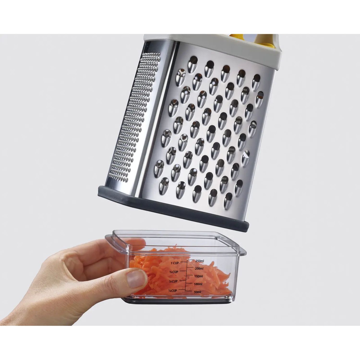 Терка з ємністю Joseph Joseph Multi-Grip Box Grater жовта (20225) - фото 10