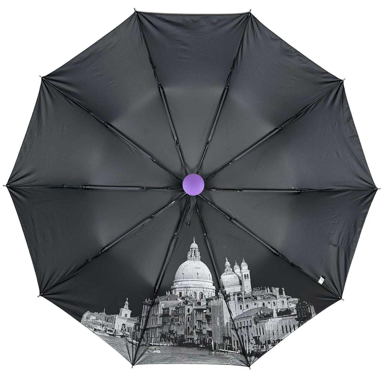 Женский складной зонтик полуавтомат Bellissima 102 см фиолетовый - фото 4