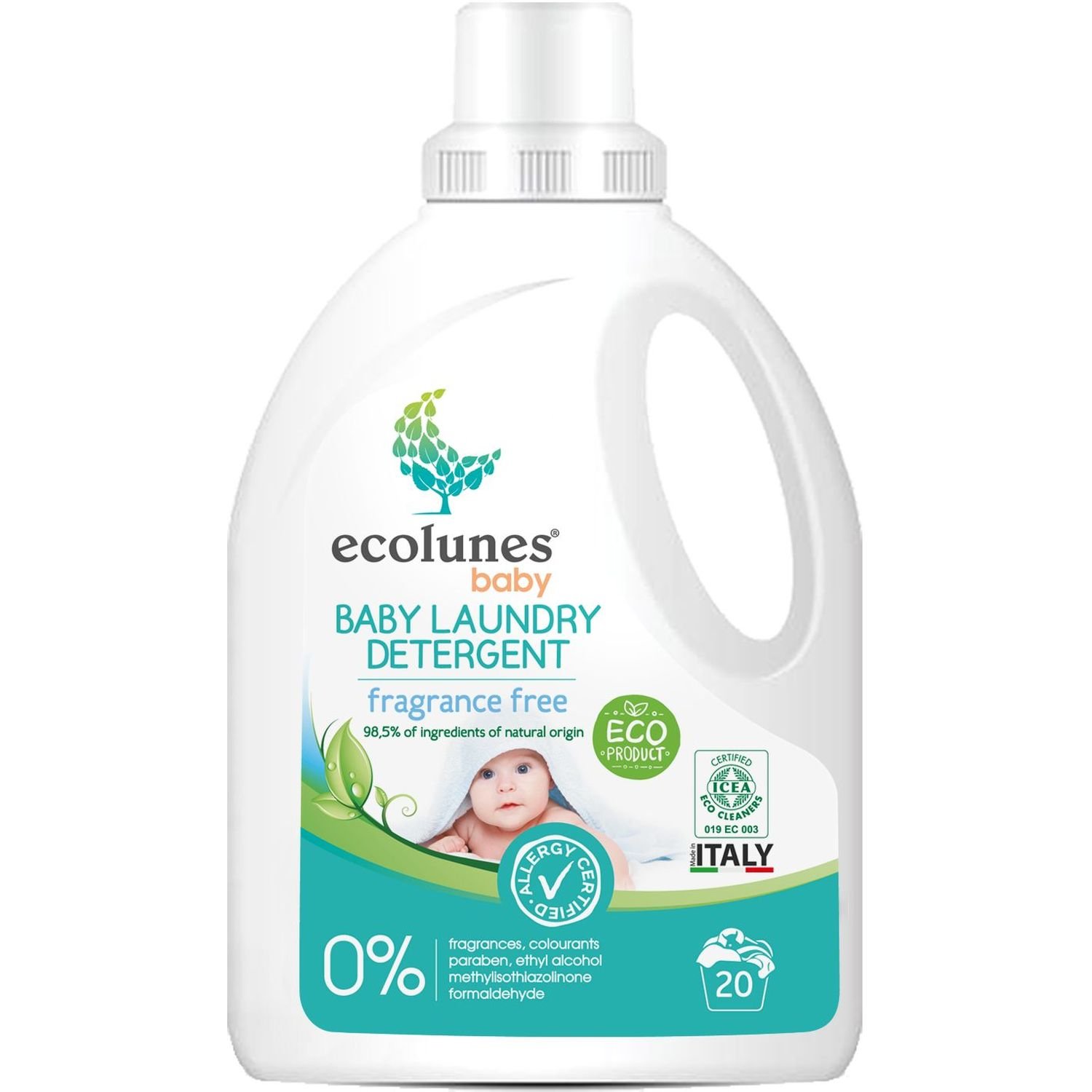 Органічний рідкий засіб Ecolunes, для прання дитячих речей, 1 л - фото 1