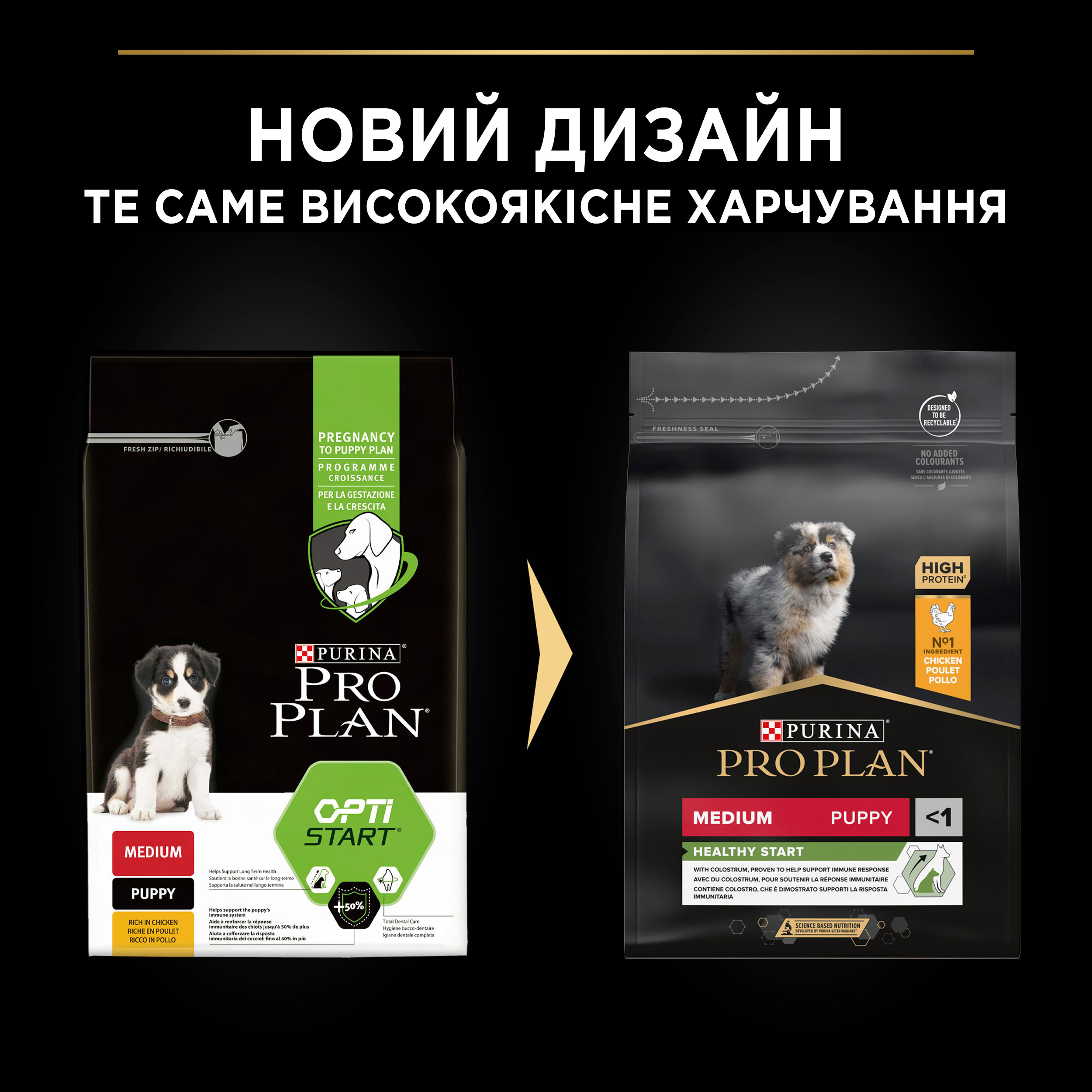 Сухий корм для цуценят та молодих собак середніх порід Purina Pro Plan Puppy Medium, з куркою, 3 кг (12279403) - фото 13