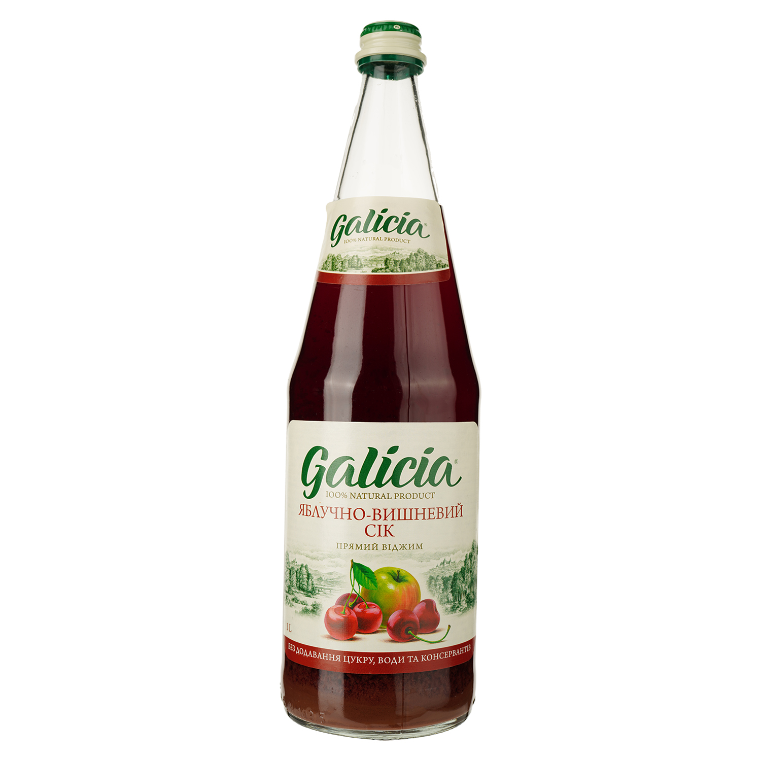 Сік Galicia Яблучно-вишневий прямого віджиму 1 л (507169) - фото 1