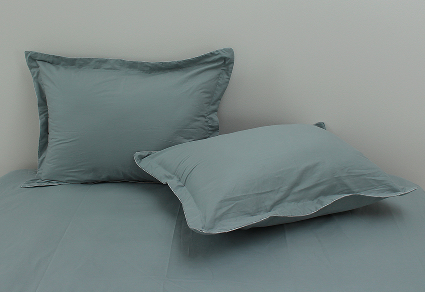 Комплект постельного белья TAG Tekstil 2-спальный Серо-зеленый 000163668 (Green Grey) - фото 3
