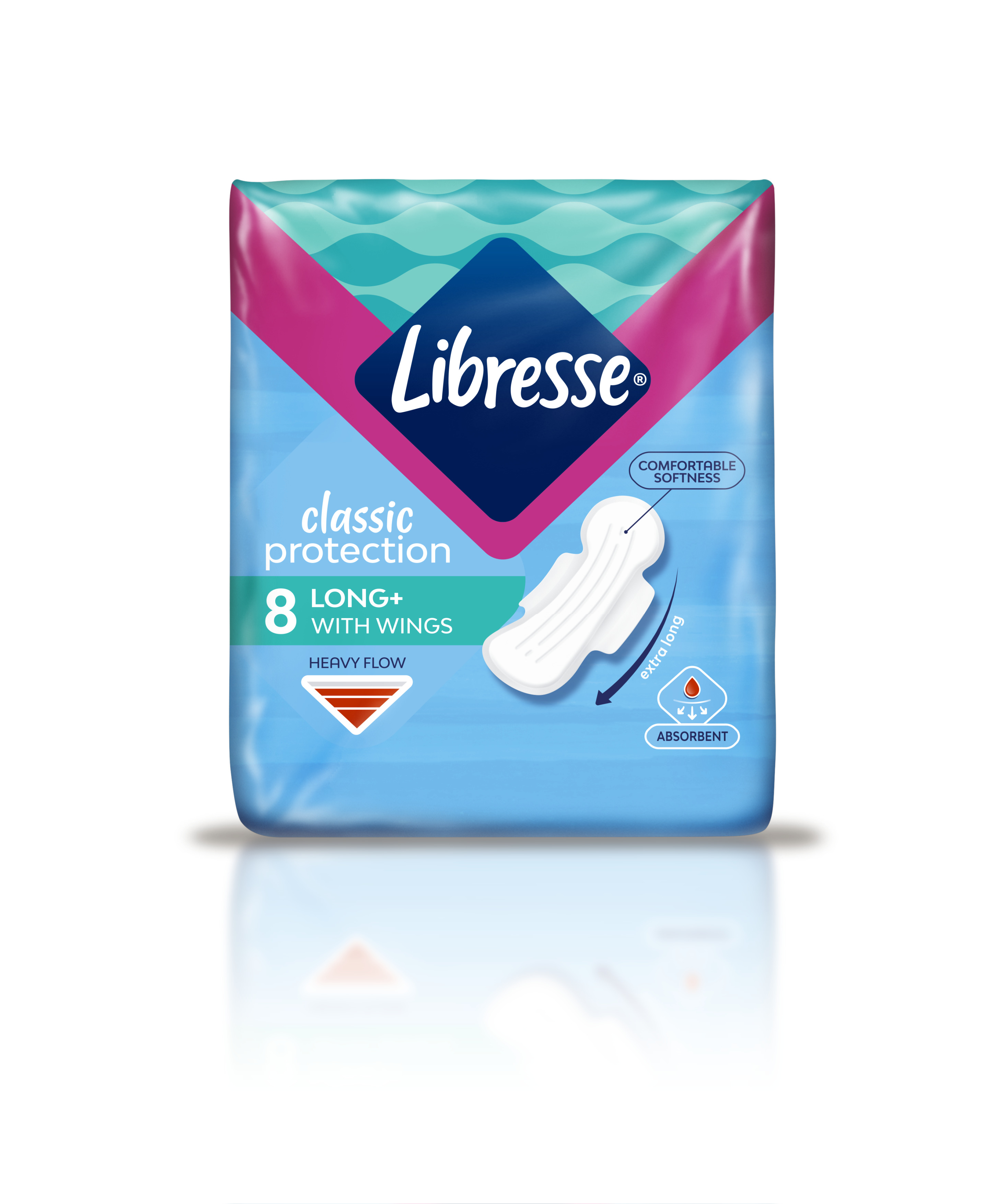Гігієнічні прокладки Libresse Classic protection long, 8 шт. - фото 1