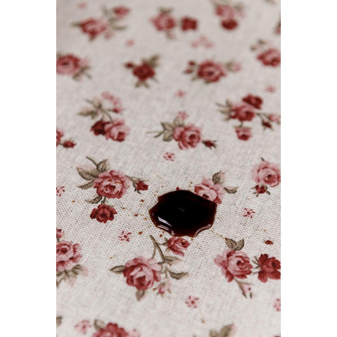 Скатертина Прованс Simfoni Червоні трояндочки 180x136 см біла (33553) - фото 5