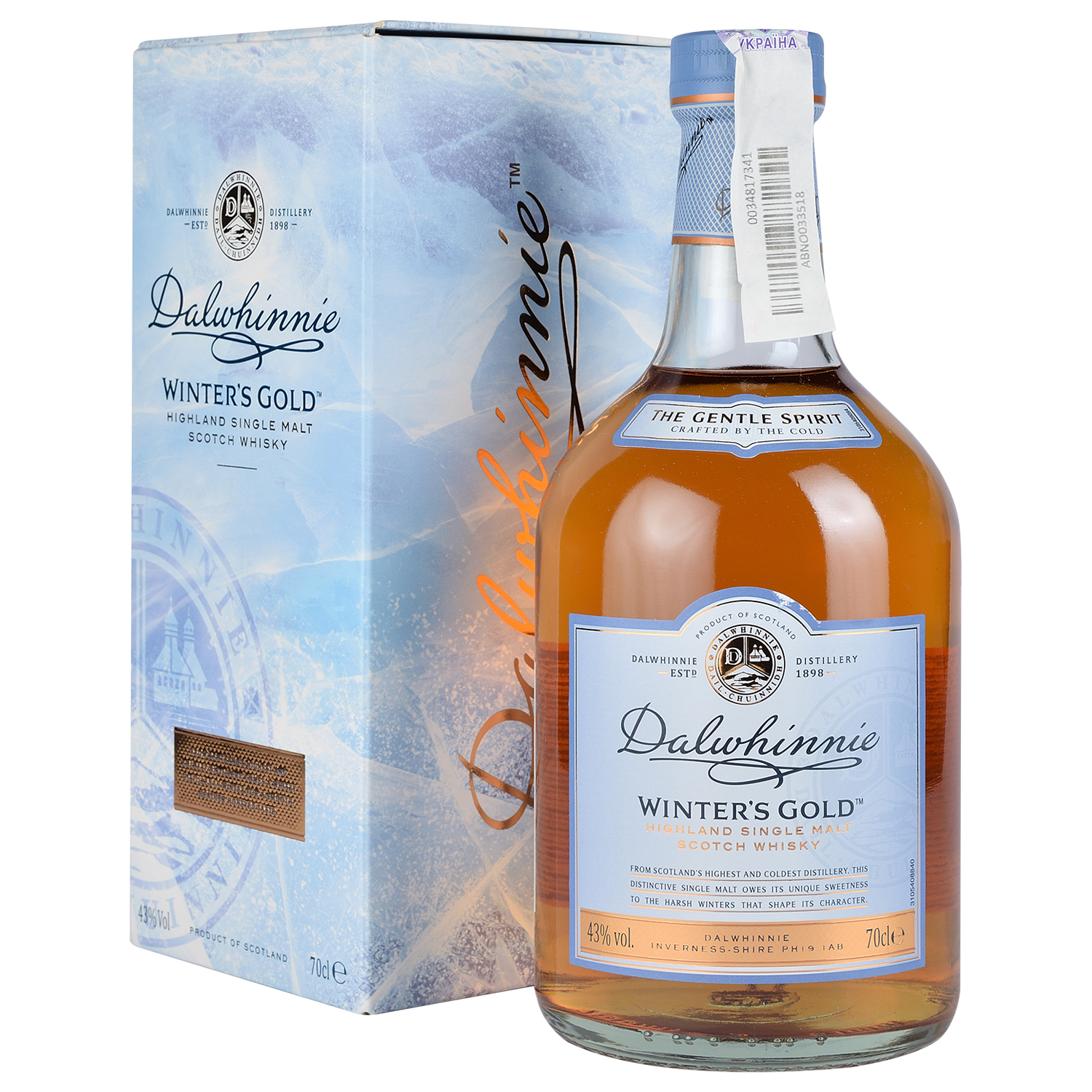 Виски Dalwhinnie Single Malt Scotch Whisky Winter’s Gold, в подарочной упаковке, 43%, 0,7 л - фото 1