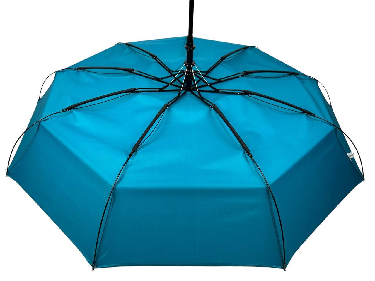 Женский складной зонтик полуавтомат Toprain 101 см бирюзовый - фото 6