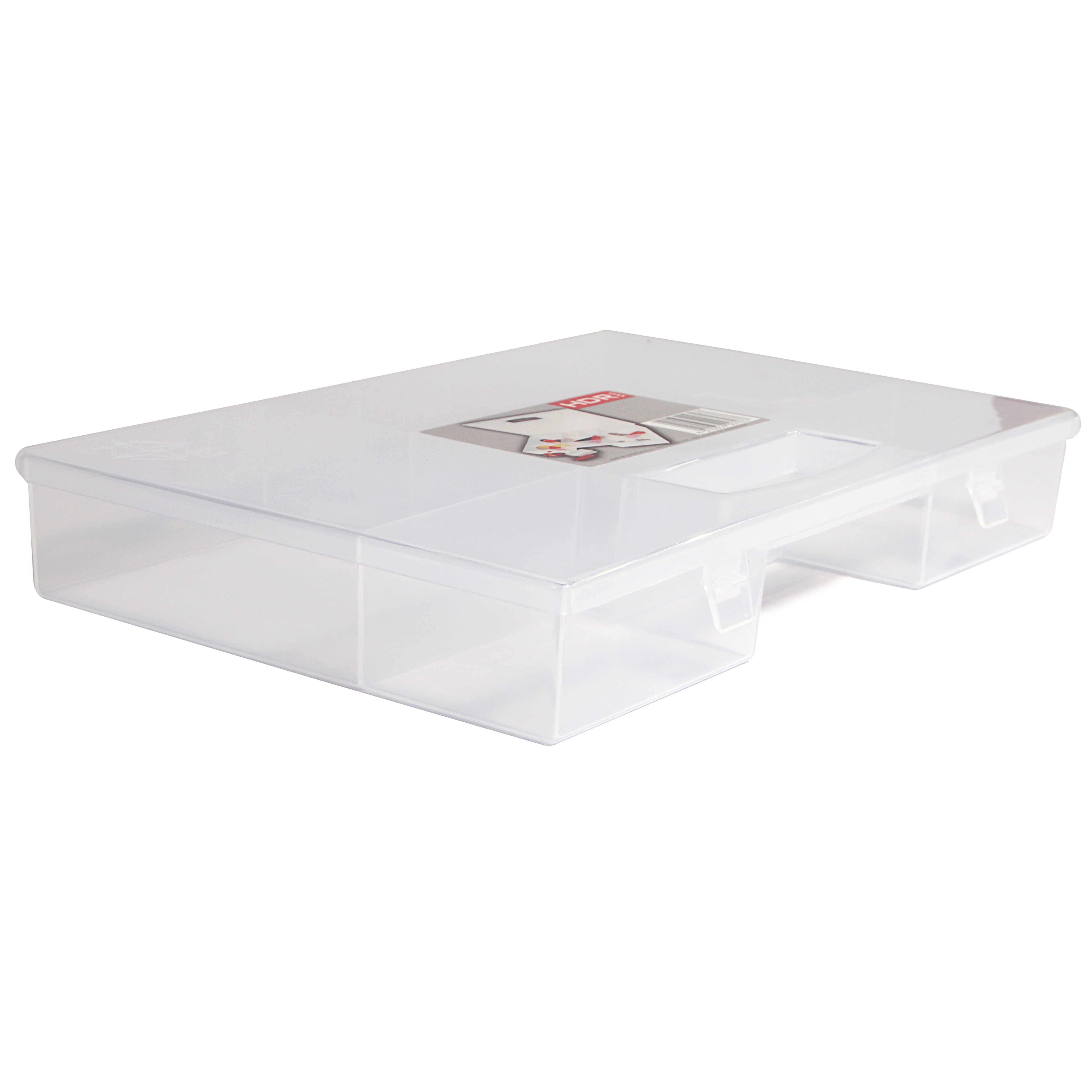 Ящик пластиковый с крышкой Heidrun Даймикс, 28х19,5х4 см, прозрачный (703) - фото 1
