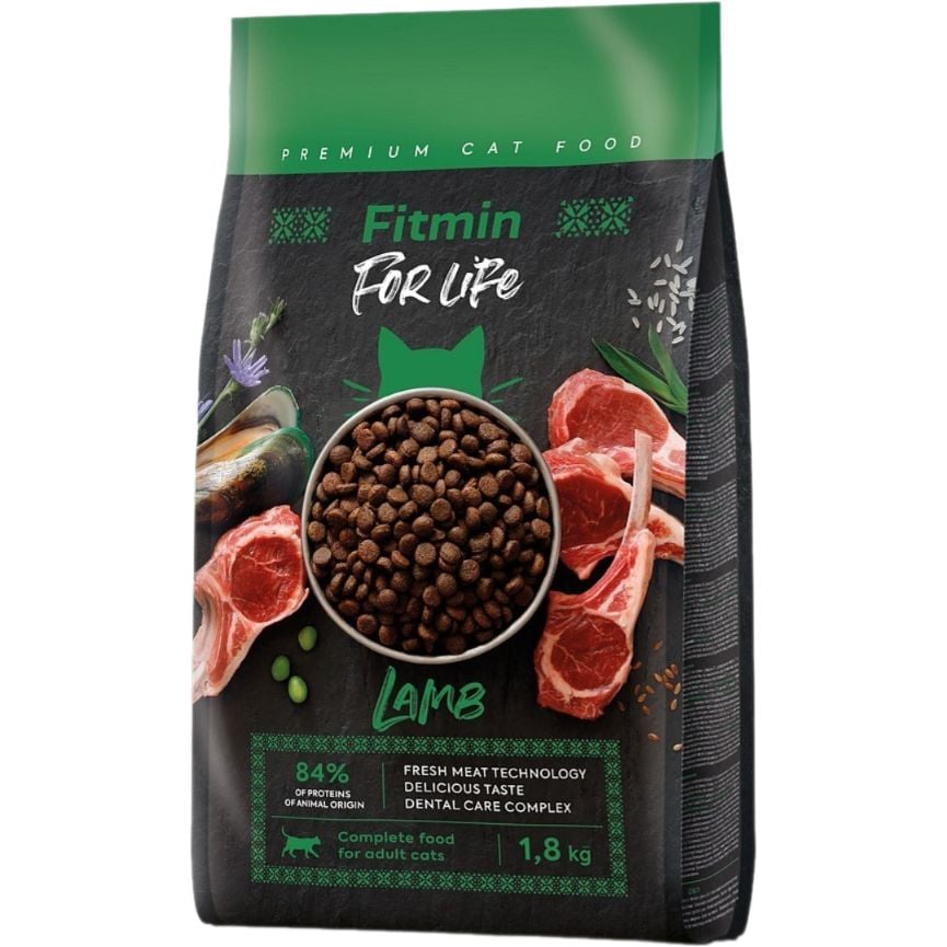Сухий корм Fitmin For Life Adult Lamb для дорослих котів 8 кг - фото 1