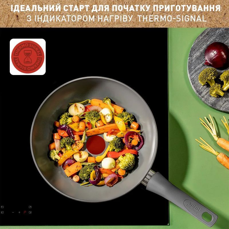 Сковорода Вок Tefal Renewal 28 см серая (C4261943) - фото 7