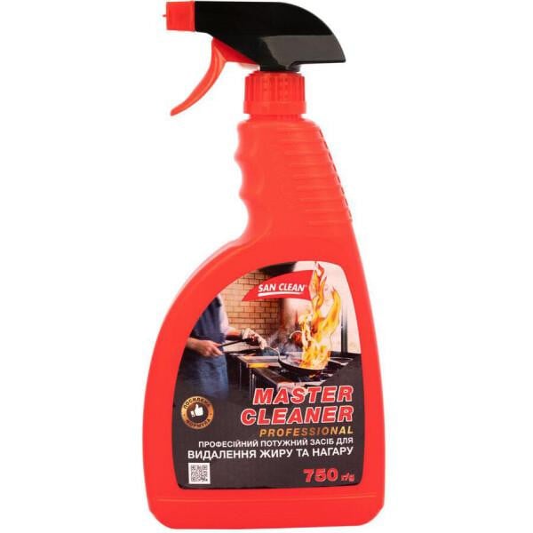 Миючий засіб San Clean Master Cleaner Professional, для видалення жиру та нагару, 750 г - фото 1