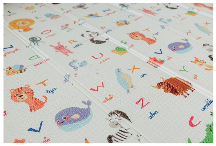 Дитячий двосторонній складаний килимок Poppet Світ тварин і Пригоди ведмедиків, 200х180 см (PP012-200) - фото 3