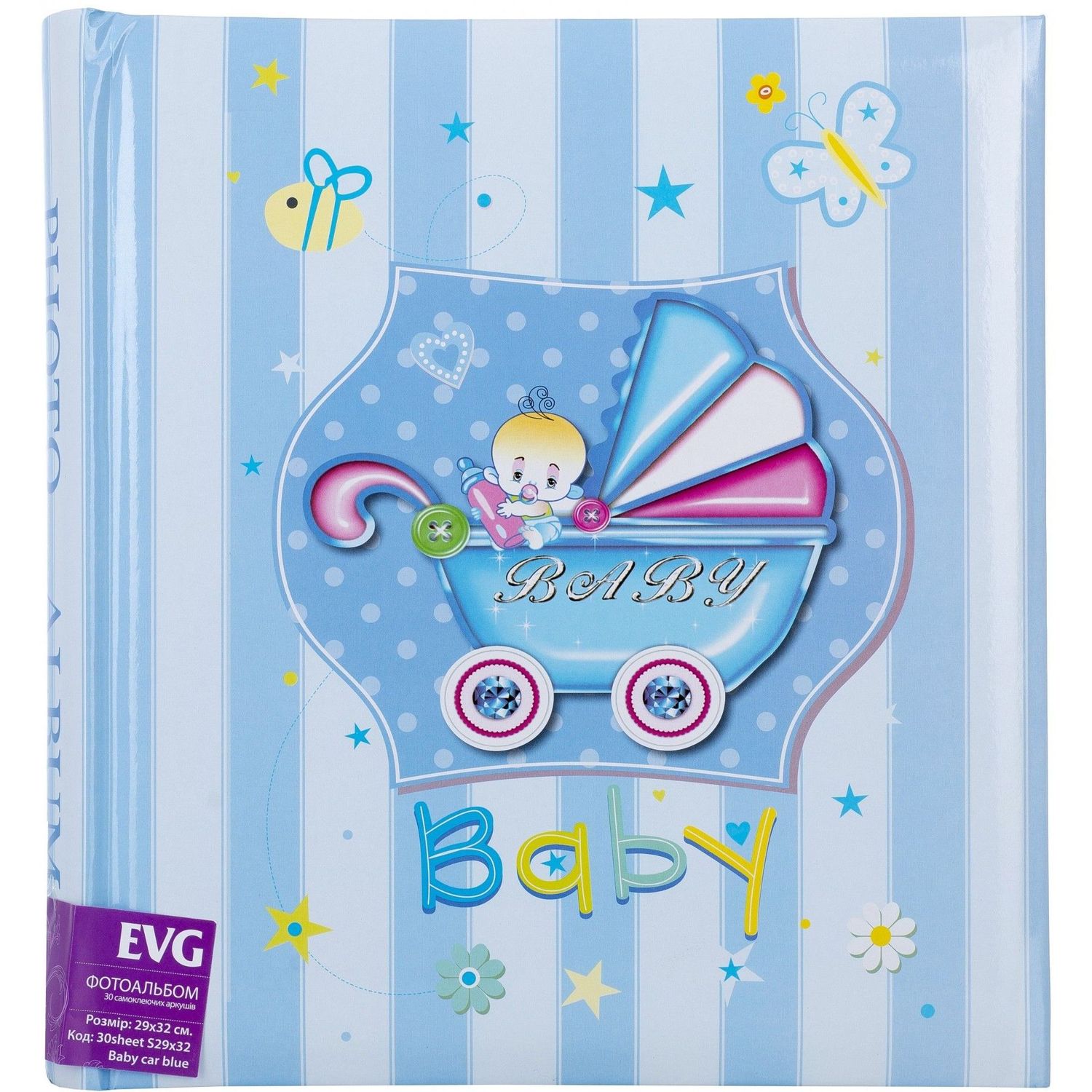 Фотоальбом EVG 30sheet Baby car blue, S32х29 см, 30 листов (30sheet S29x32 Baby car blue) - фото 1