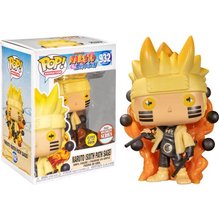 Фигурка Funko Pop Наруто Шесть Путей Naruto Six Path Sage Glow in the dark Special Edition 10 см NA N SE 932 - фото 1