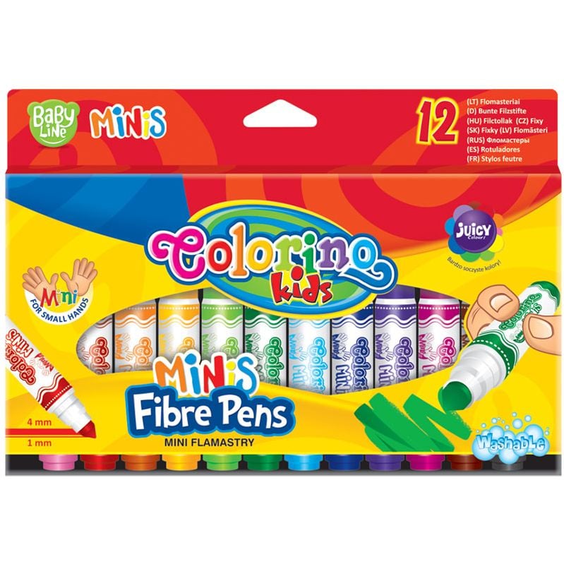 Фломастери Colorino Minis, 12 кольорів (32117PTR) - фото 1