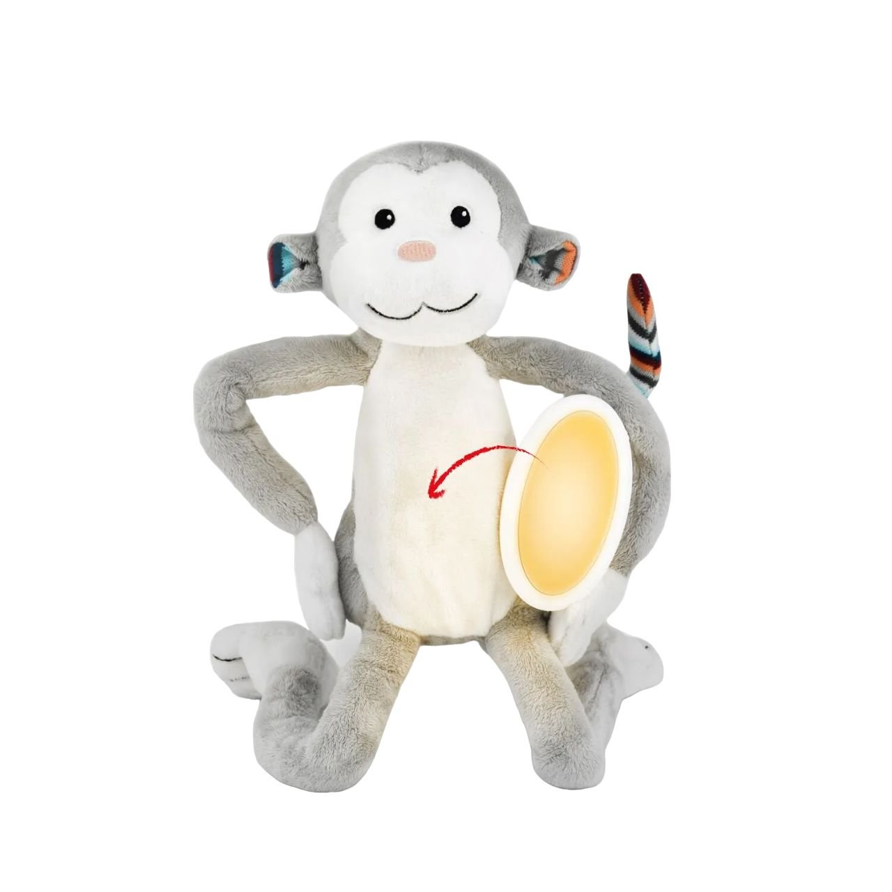 М'яка іграшка Zazu Max Мавпа з нічником, 19 см (ZA-MAX-01) - фото 1