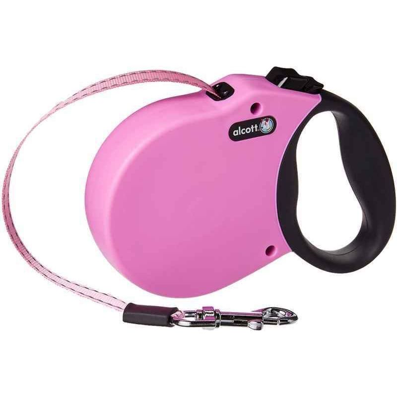 Повідець-рулетка для собак Land Of Dogs Alcott 3 м, 11 кг рожевий - фото 1
