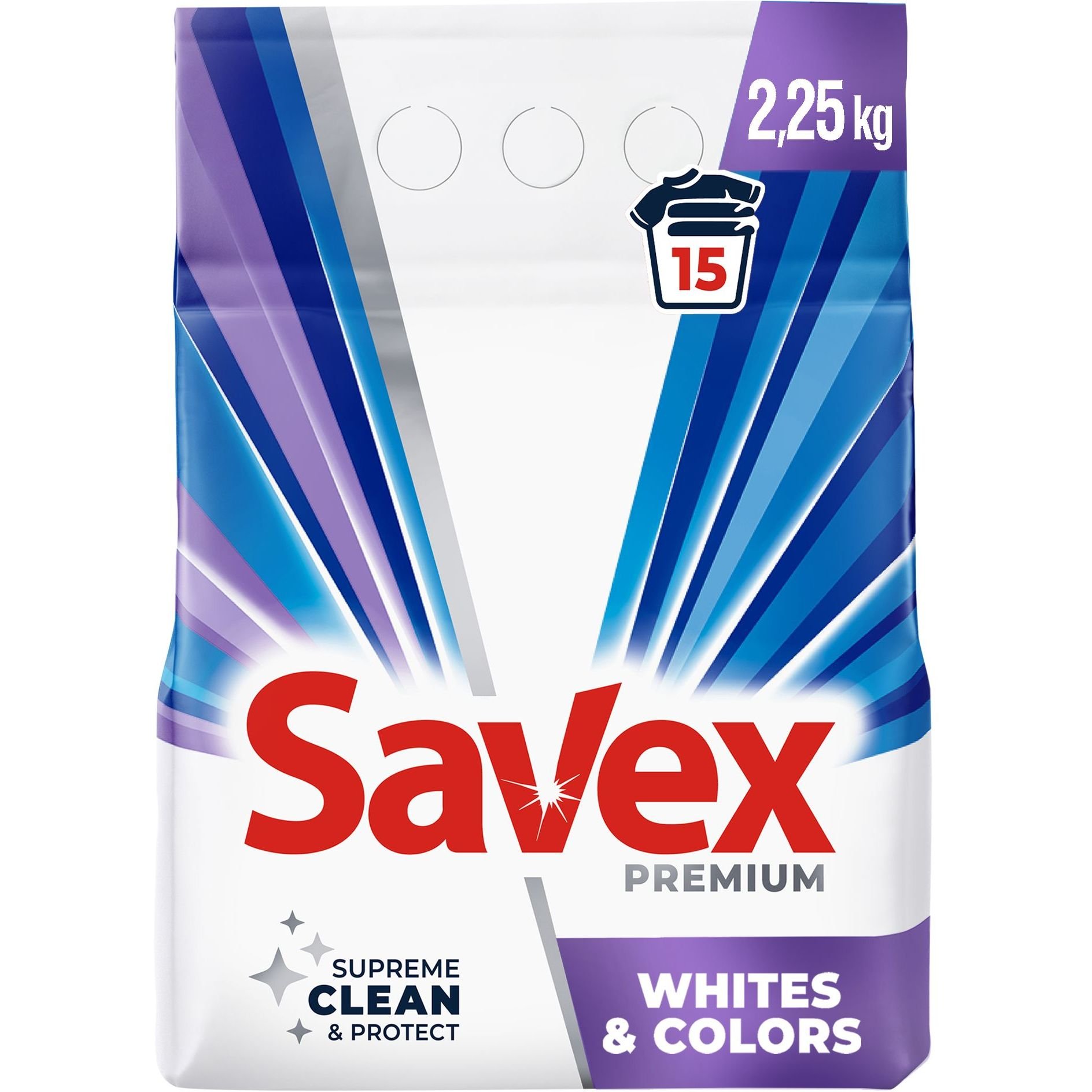 Пральний порошок Savex Premium Whites&Colors, 2,25 кг - фото 1