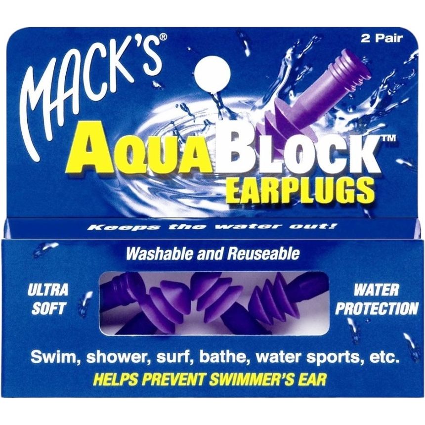 Беруші Mack's Aquablock фіолетові 2 пари - фото 1