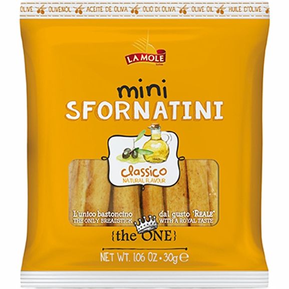 Хлебные палочки La Mole Sfornatini с оливковым маслом 30 г - фото 1