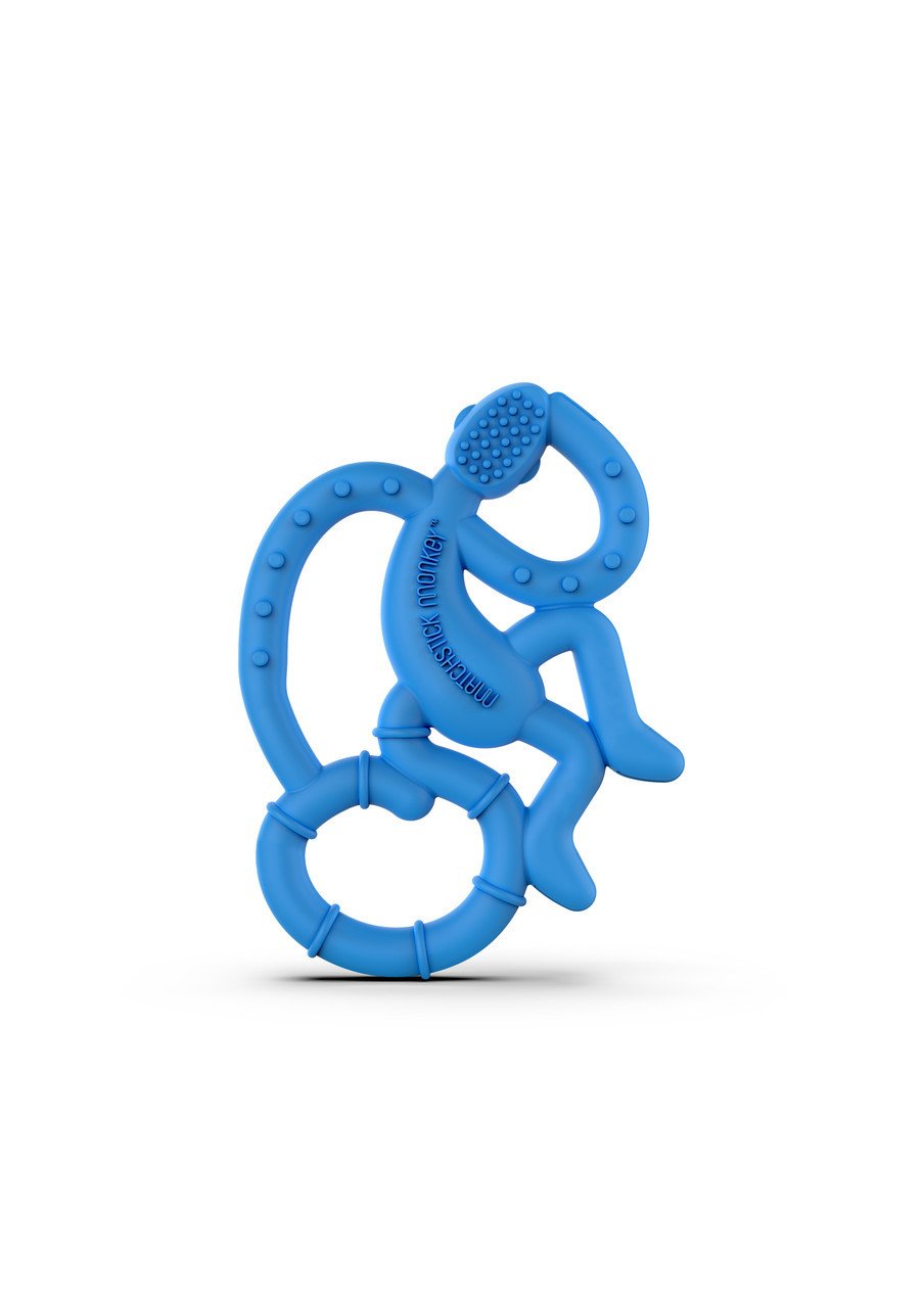Игрушка-прорезыватель Matchstick Monkey Маленькая танцующая Обезьянка, 10 см, синяя (MM-МMT-002) - фото 2