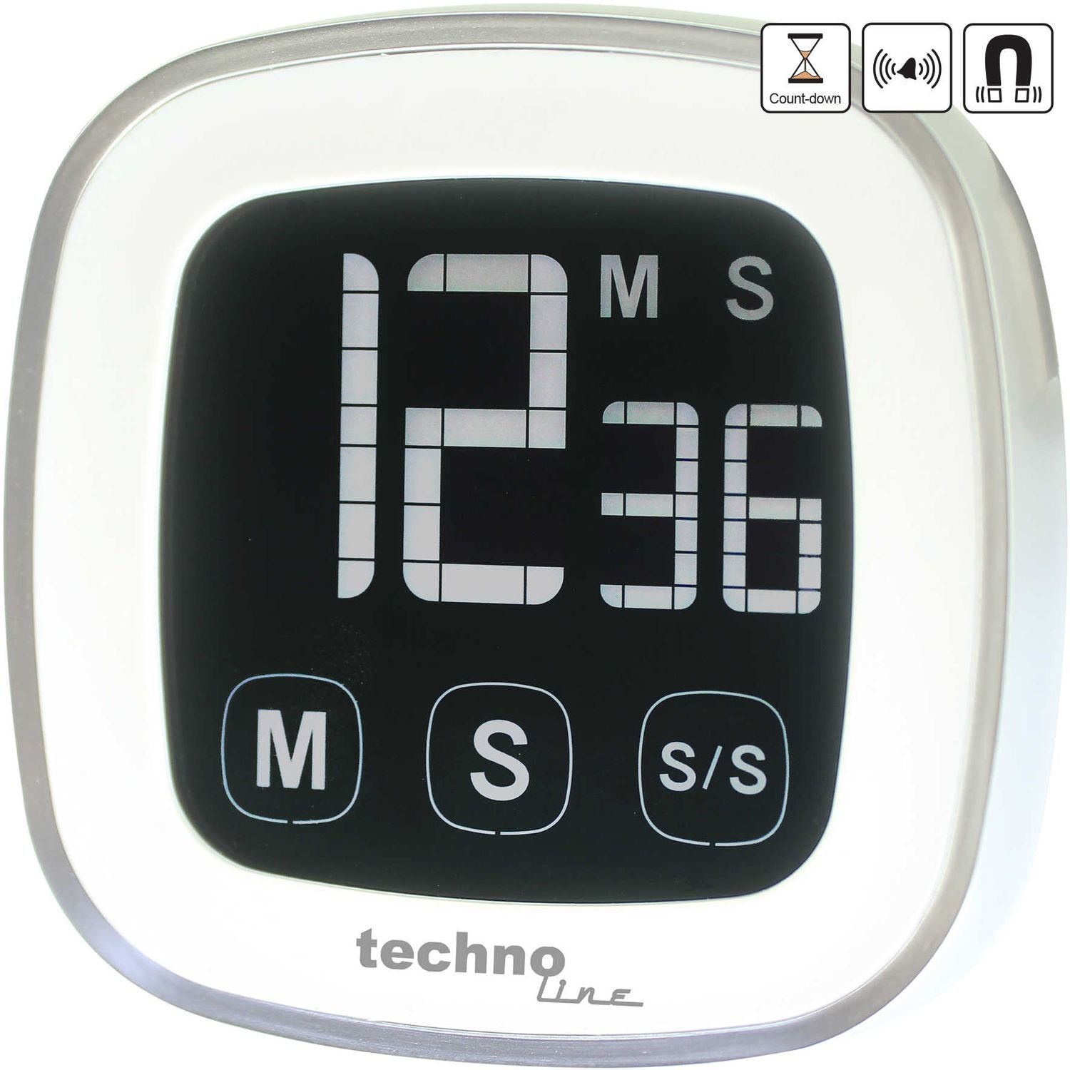 Таймер кухонний Technoline KT400 Magnetic Touchscreen White (KT400) - фото 4