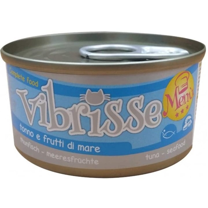 Влажный корм для кошек Vibrіsse Menu Тунец с морепродуктами, 70 г (C1018079) - фото 1