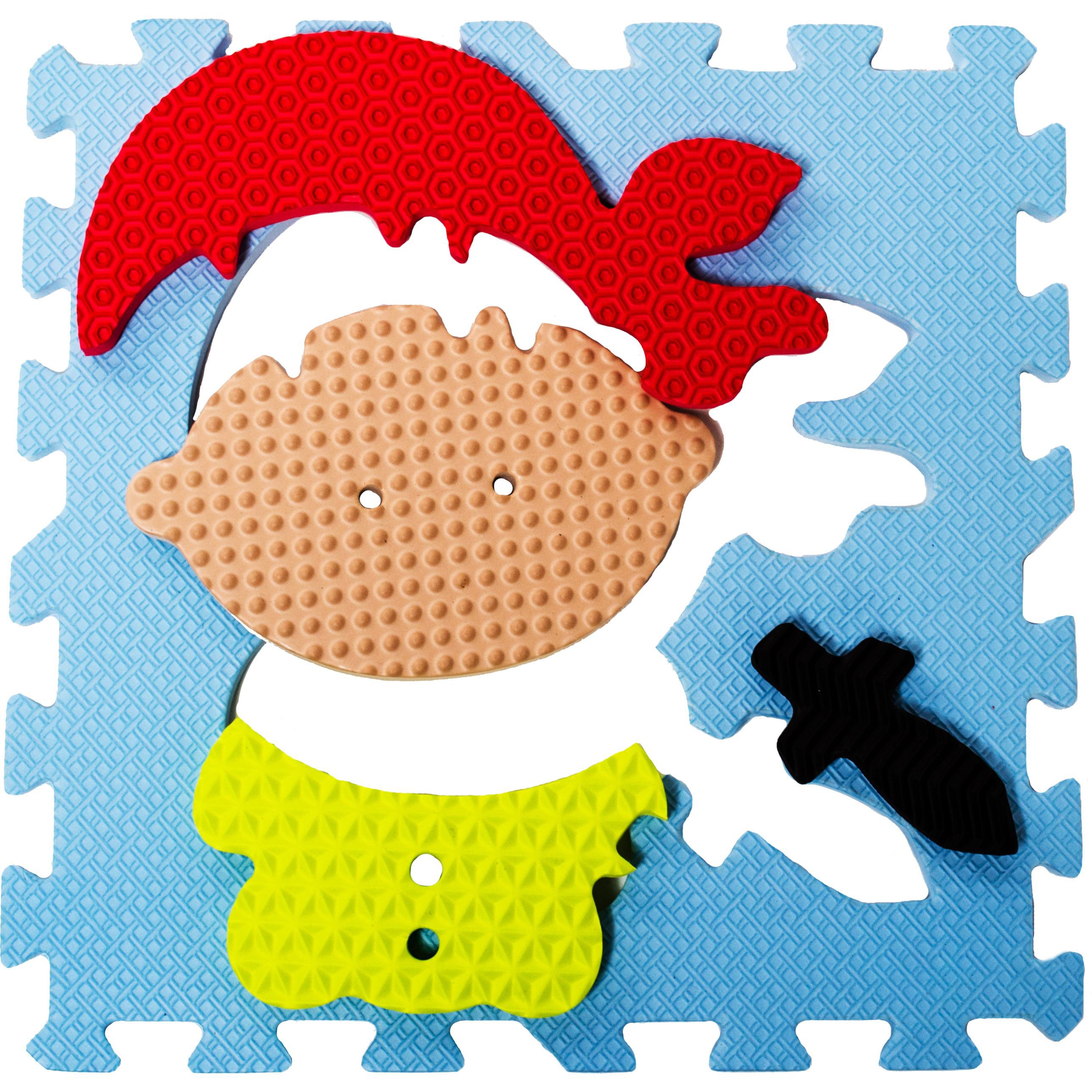 Дитячий розвиваючий ігровий килимок-пазл Baby Great Пригоди піратів, 92х92 см (GB-M1503) - фото 2