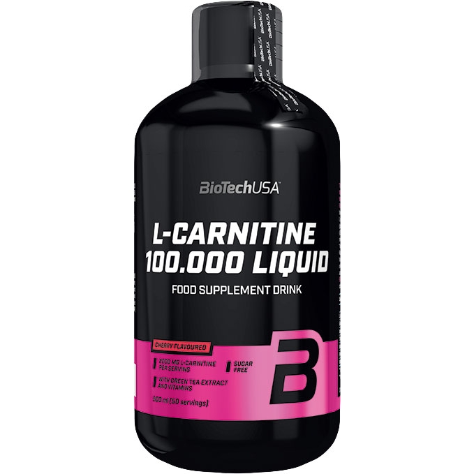 Карнитин BioTech L-Carnitine 100.000 Liquid Cherry 500 мл - фото 1