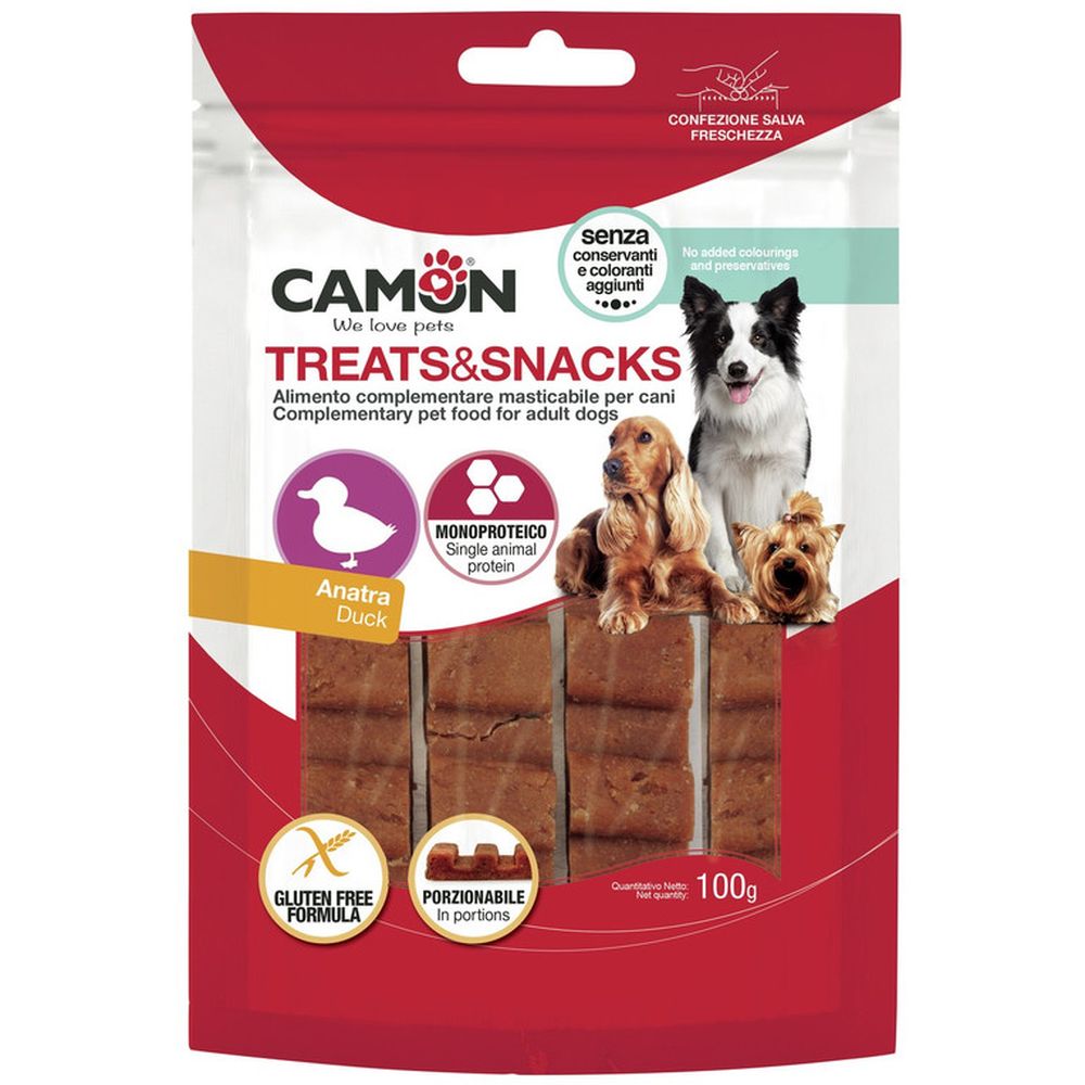 Лакомство для собак Camon Treats & Snacks Батончик с уткой, 100 г - фото 1