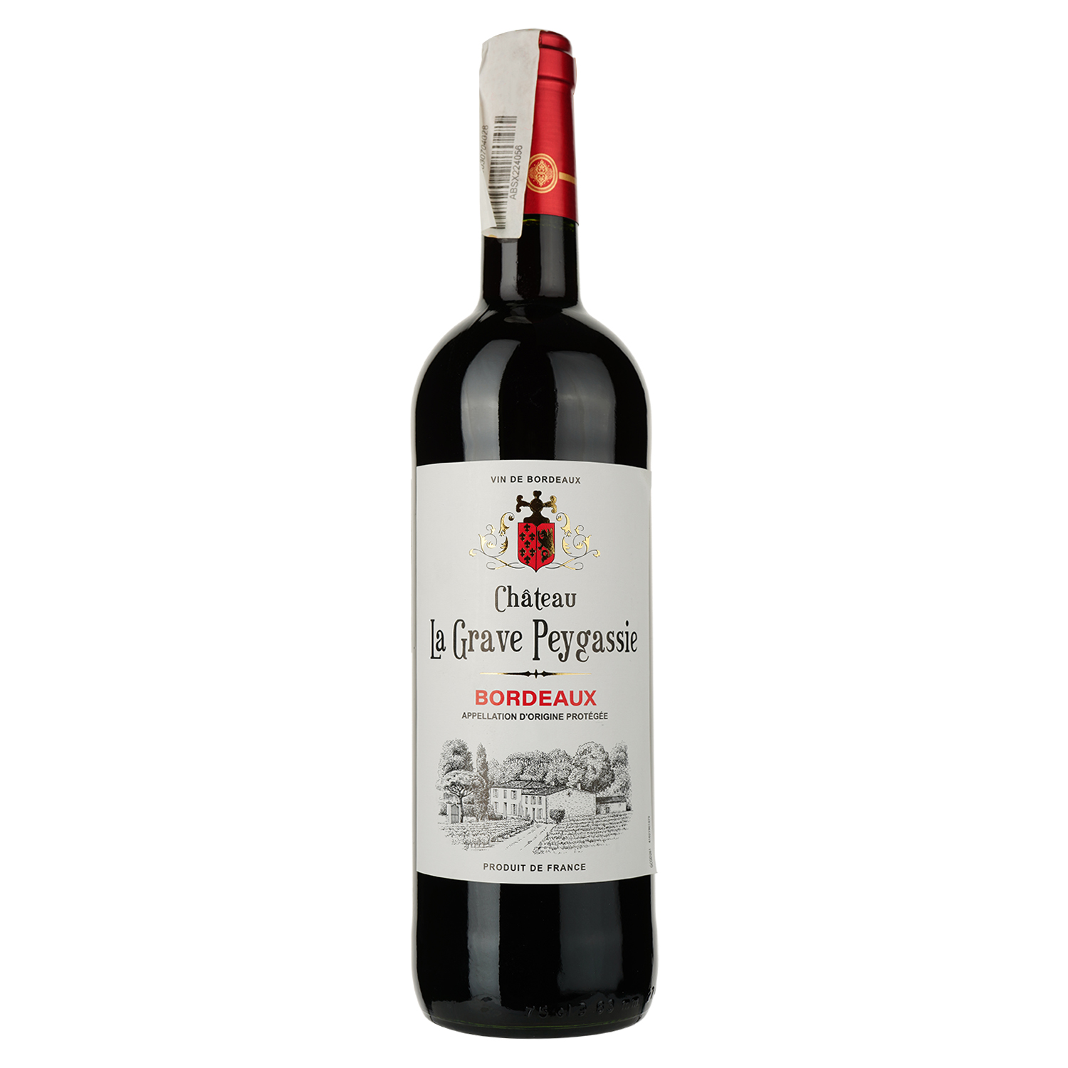 Вино Grands Vins de Gironde La Grave Peygassie, червоне, сухе, 13,5%, 0,75 л - фото 1