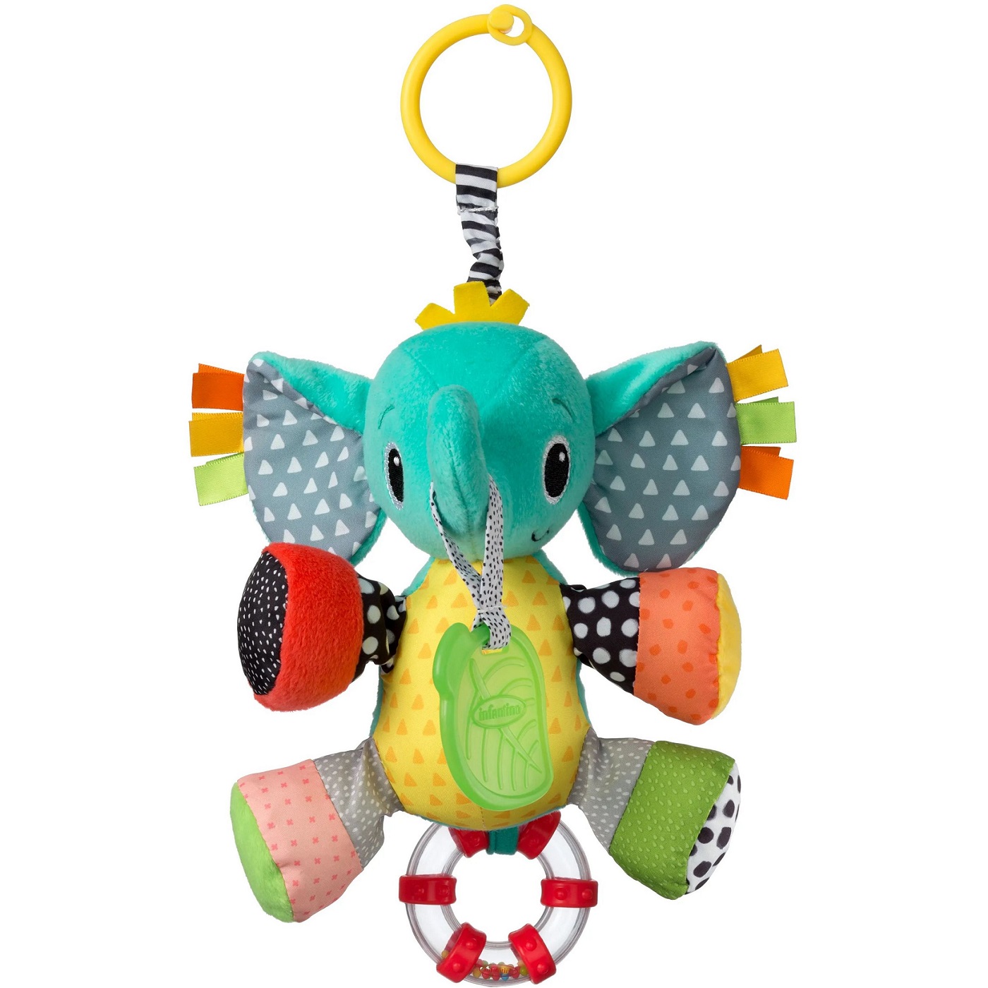 Іграшка-підвіска з прорізувачем Infantino Слоненя (005378I) - фото 1