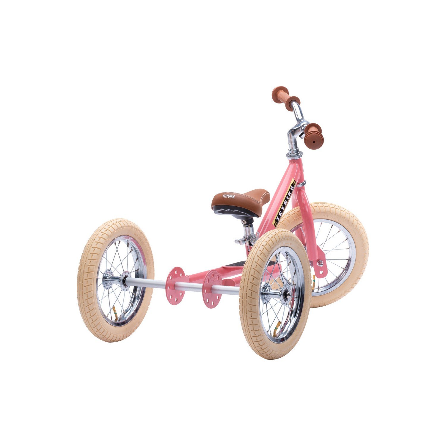 Трехколесный балансирующий велосипед Trybike steel 2 в 1, розовый (TBS-3-PNK-VIN) - фото 2