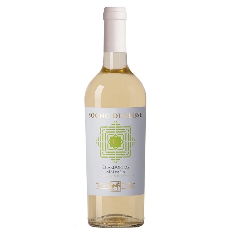 Вино Sogno di Ulisse Chardonnay Malvasia IGP, біле, сухе, 13%, 0,75 л - фото 1