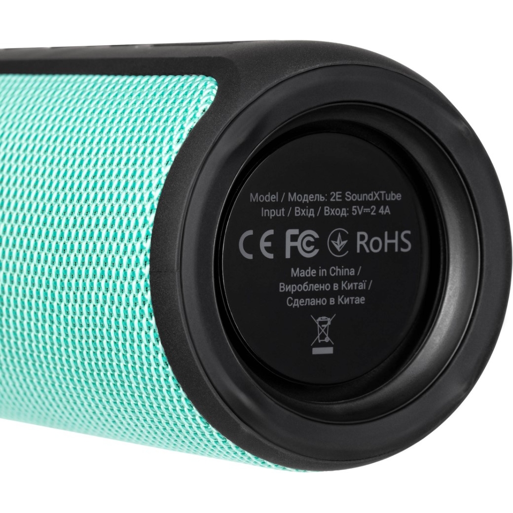 Портативна Bluetooth колонка 2E SoundXTube 30W TWS MP3 Wireless Waterproof Black-Turquoise - фото 4